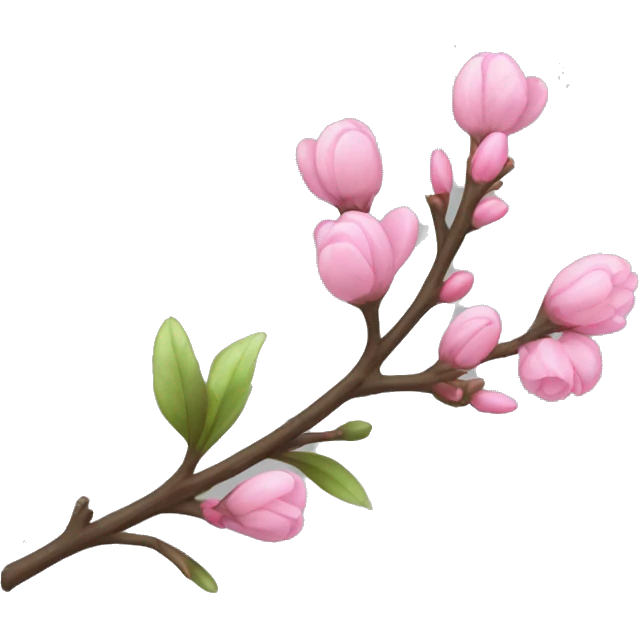 Delicate twig with pink buds emoji