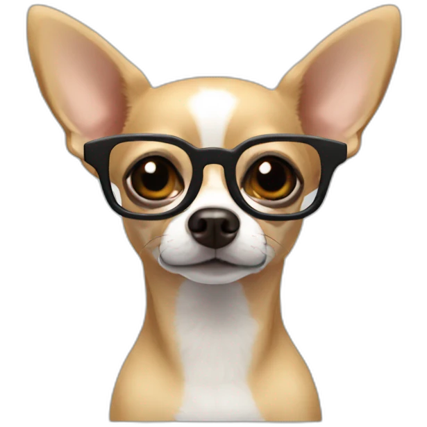 chihuahua cithare glasses emoji
