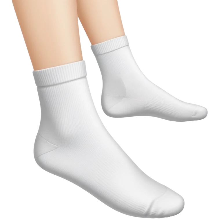 woman's feet wearing white crew socks viewed from directly underneath showing soles emoji