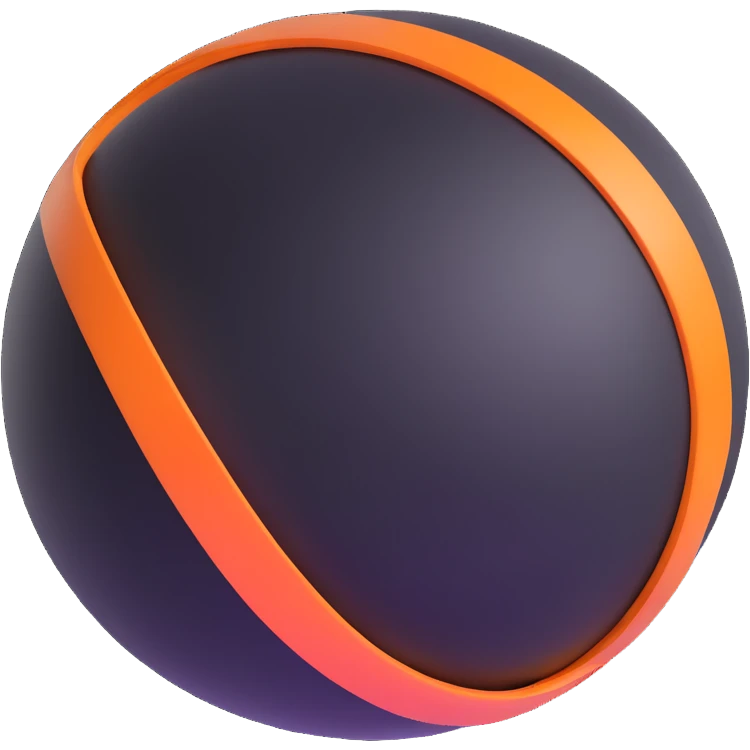 clean blue and white 3D spherical logo emoji