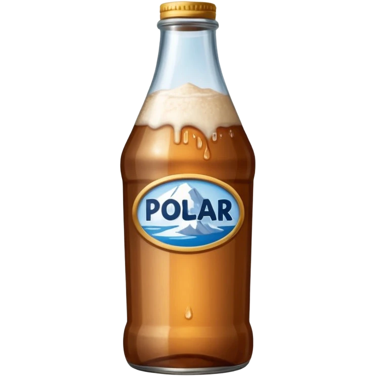 generates a sticker of a "Maltin Polar" malt bottle with a transparent background emoji
