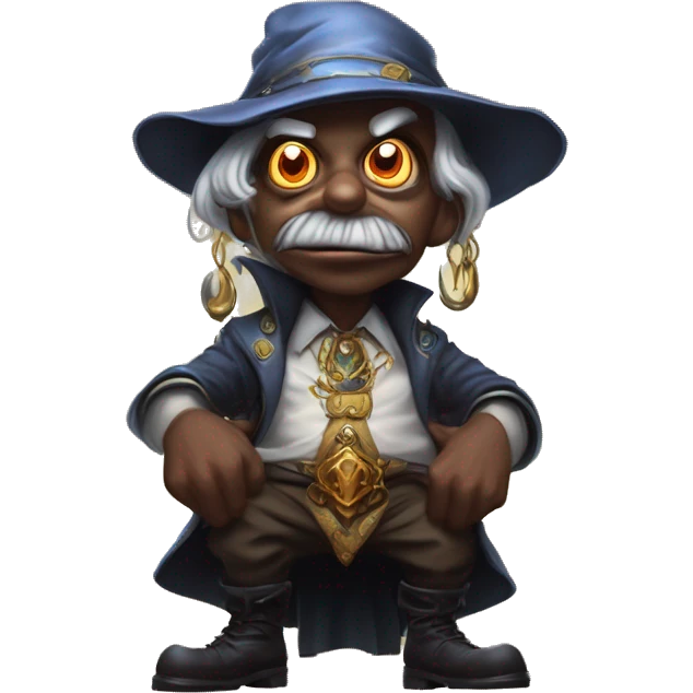 Warcraft soul collector in Uncle Scrooge style, oil paint, mysterious eyes, intricate lips, masterpiece pose, odd perspective, beautiful, desirable, logical emoji
