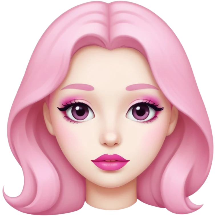 Powder pink lippy, cute emoji