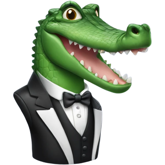 Crocodile In a tuxedo emoji
