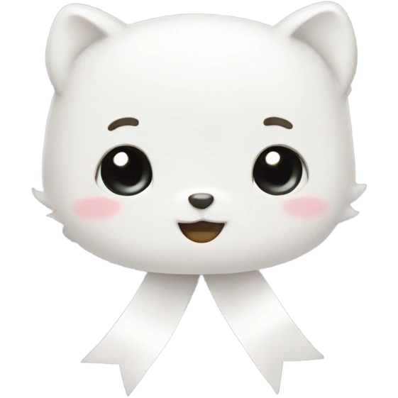 cute white ribbon emoji