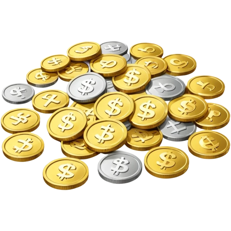 Scattered coins and money] emoji