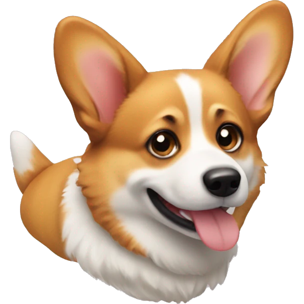 Corgi with a human pet emoji