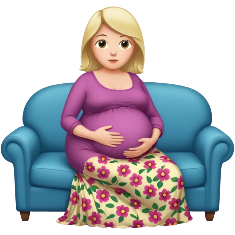 heavily pregnant woman with very extremely abnormally huge overdue belly emoji