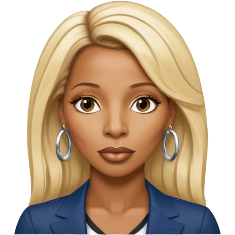 Mary J Blige with long blonde hair emoji