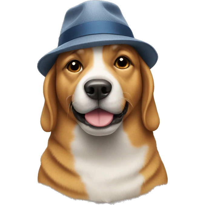 Dog wearing a hat emoji