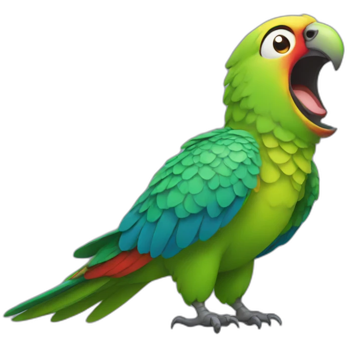laughing parrot emoji