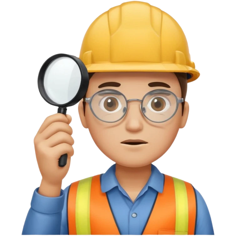 worker with magnifying glasses emoji