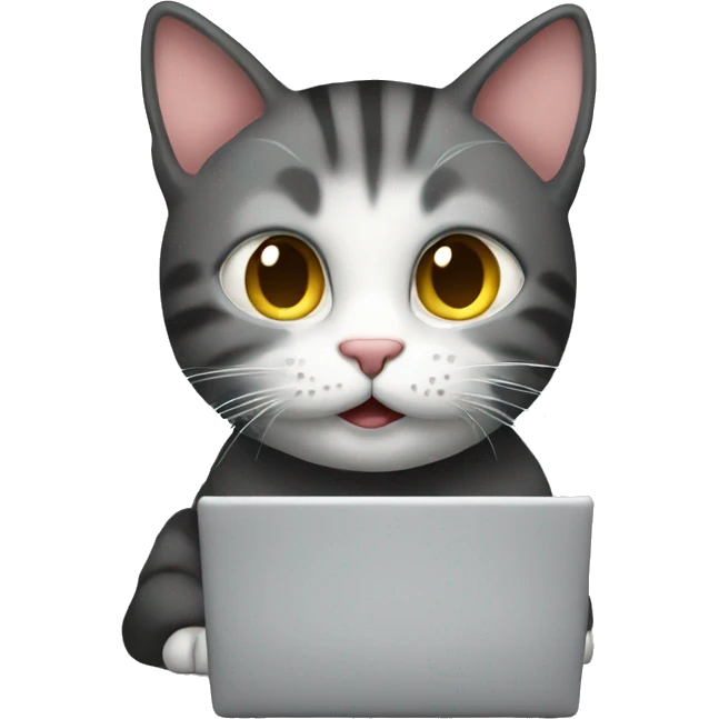 cat use computer emoji