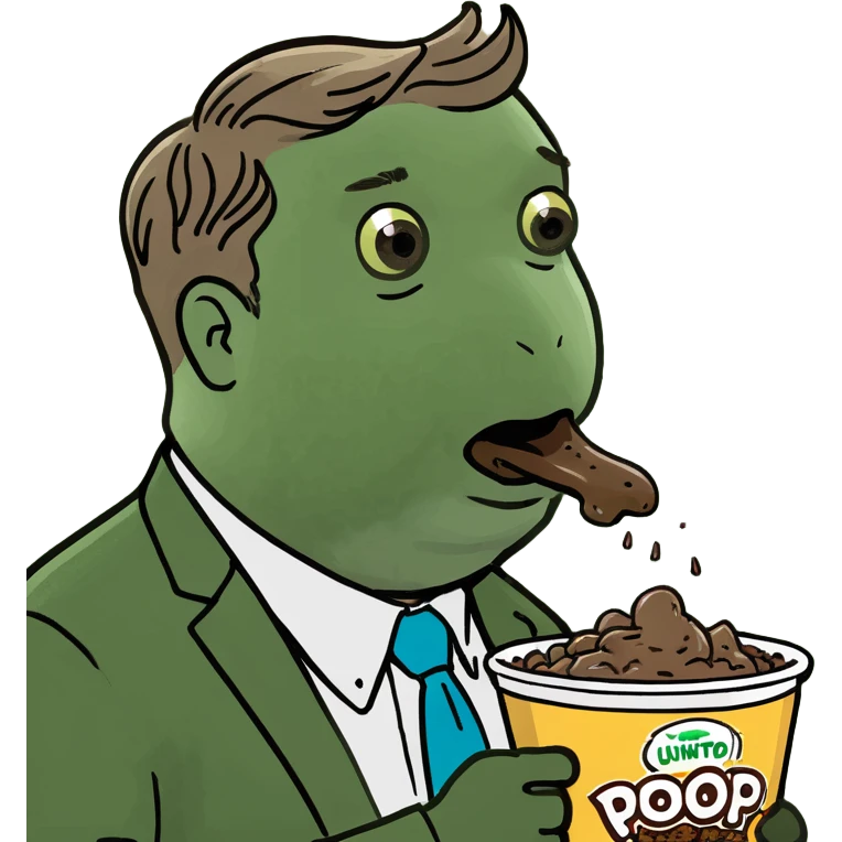 Jd Vance eating a poop emoji