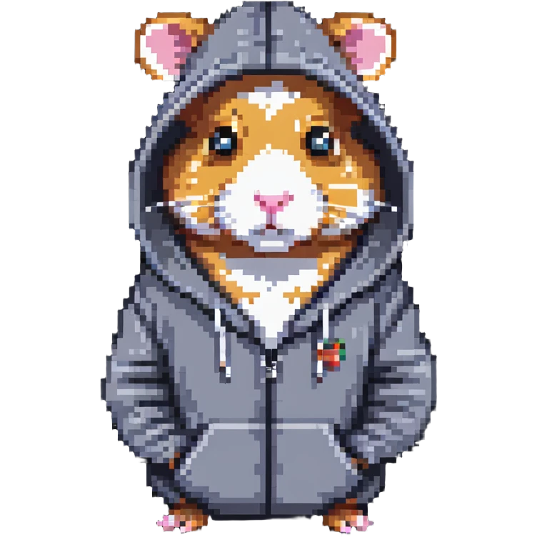 Hamster in a hoodie emoji