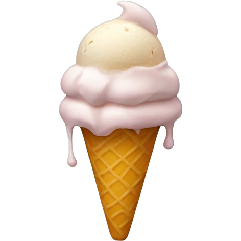 ice cream with mango emoji