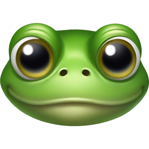 a frog giving a mean side eye emoji