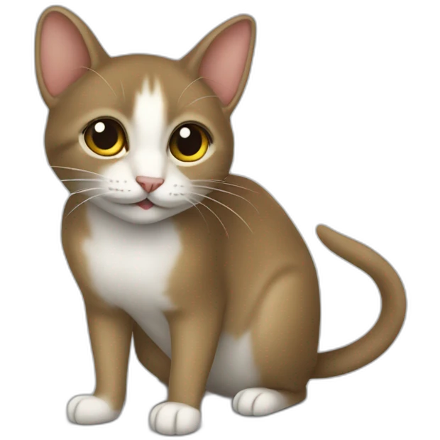 Souris sur le dos d' un chat emoji