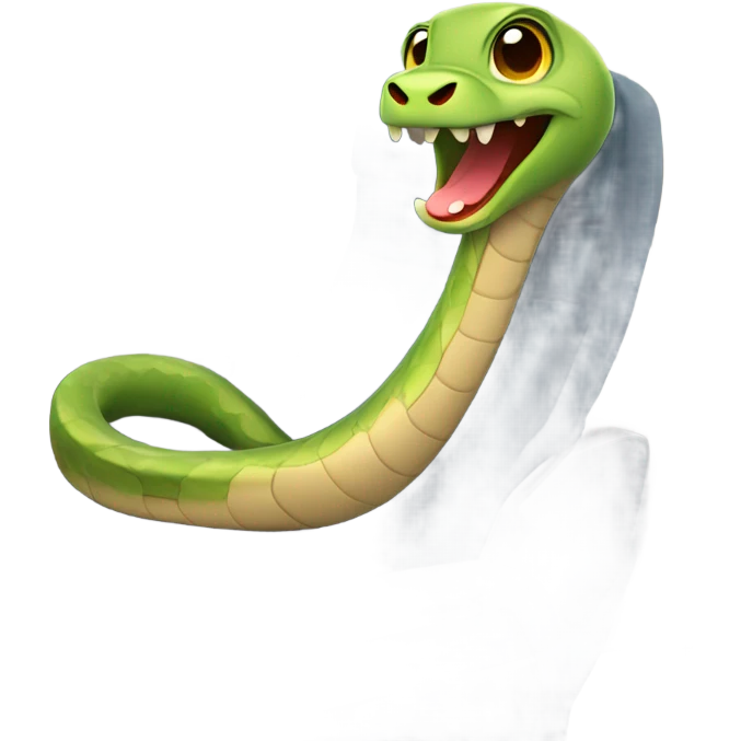 Cute snake on airplane  emoji