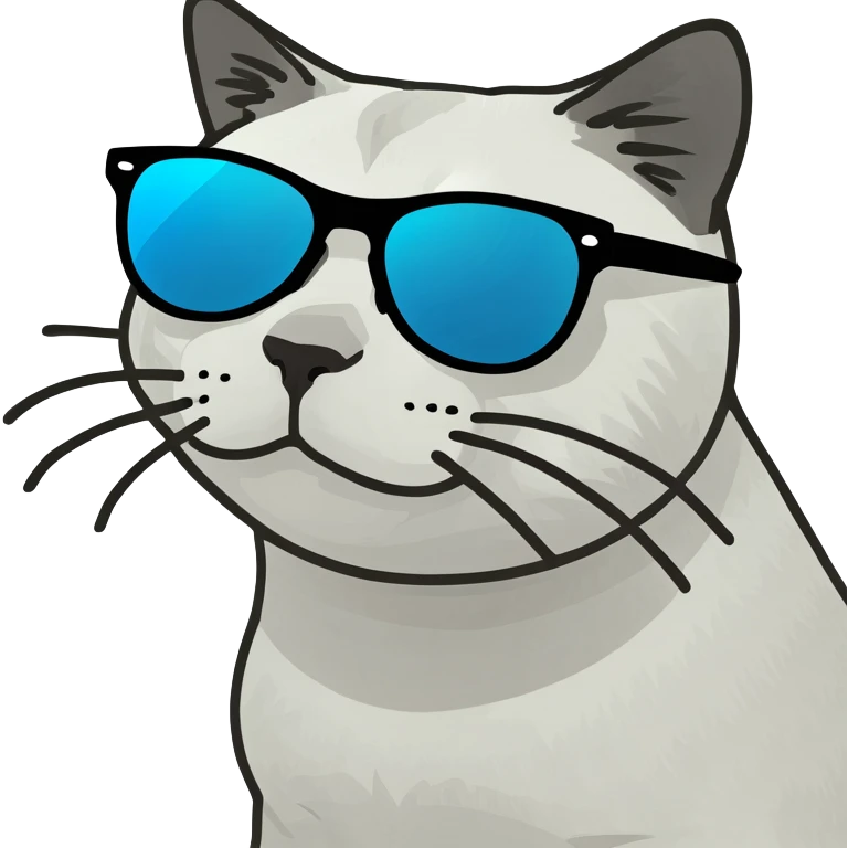 Cat with sunglasses emoji