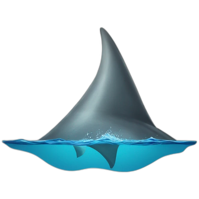  Shark fin above water emoji