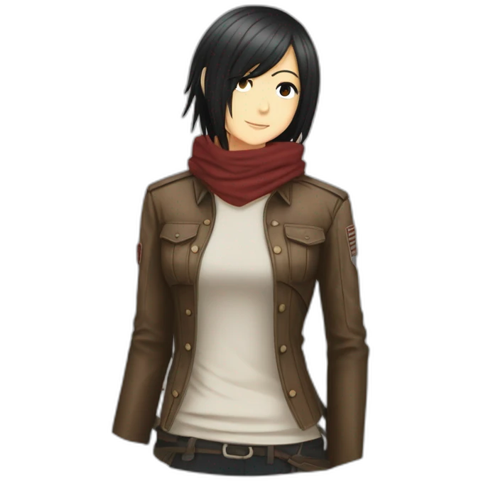 mikasa ackerman full body kiss emoji