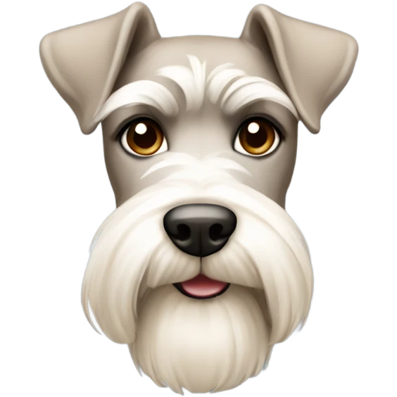 schnauzer tan and white emoji