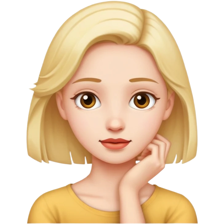 Girl holding her neck emoji