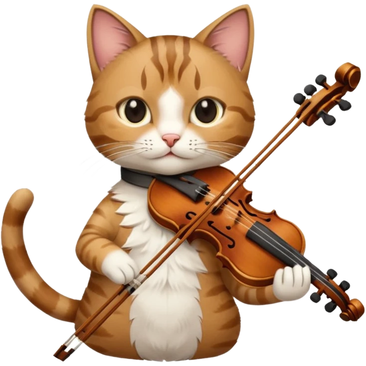 Cat playing violin emoji