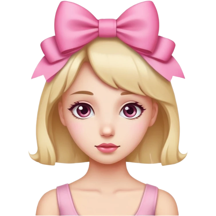 girl with bow on side of head  emoji