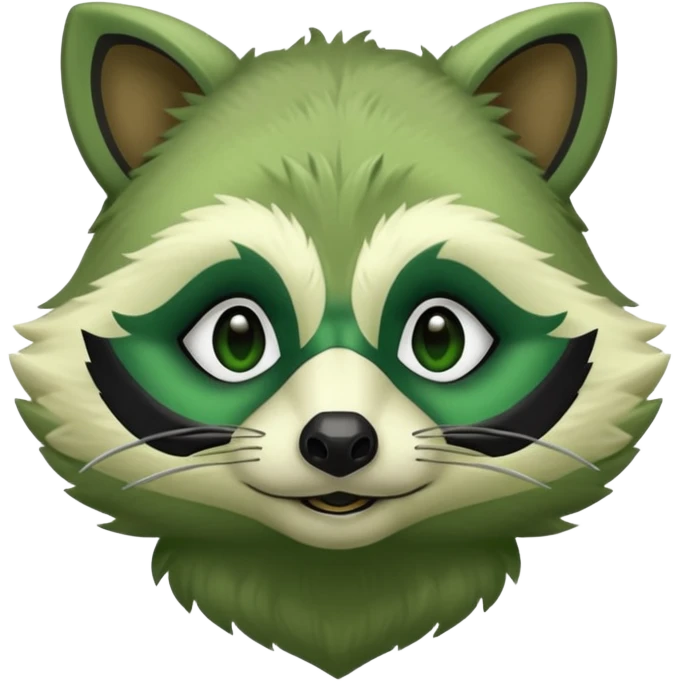 waitor green racoon emoji