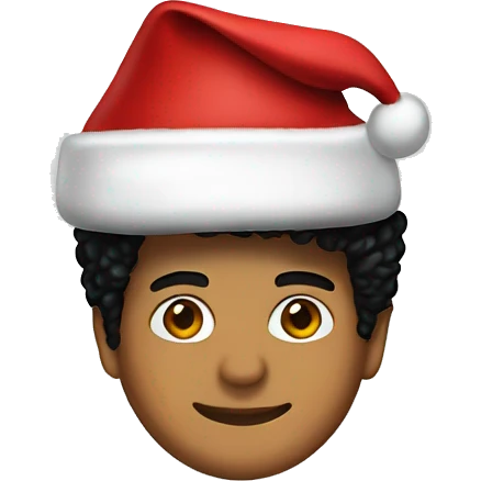 bruno mars with santa hat emoji