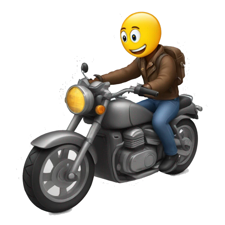 Ourse sur une moto emoji