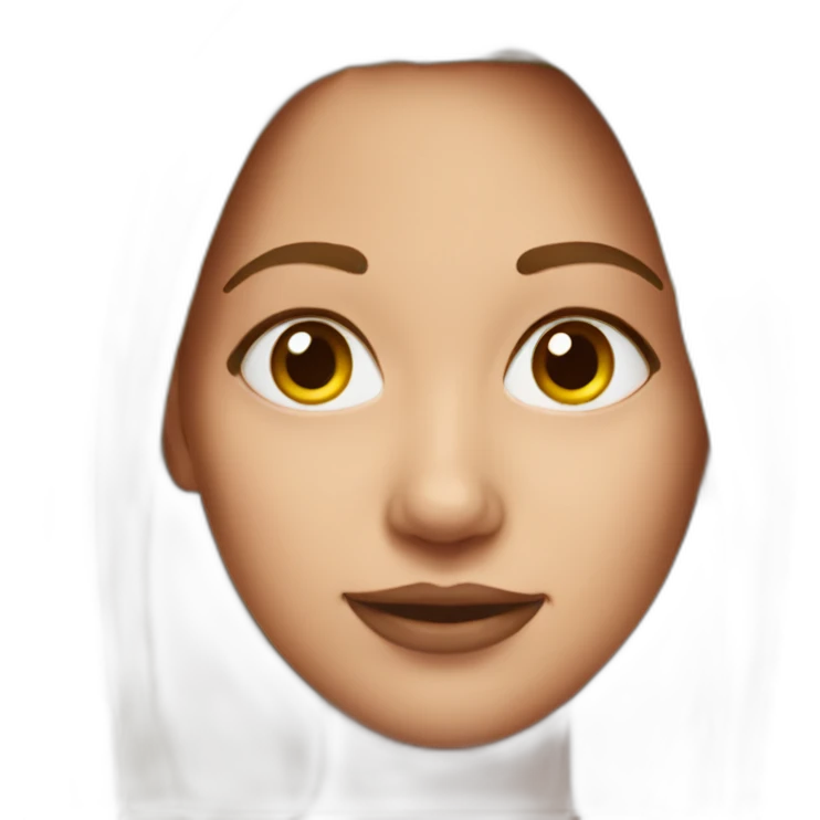 a photo-realistic woman that does not resemble an emoji emoji