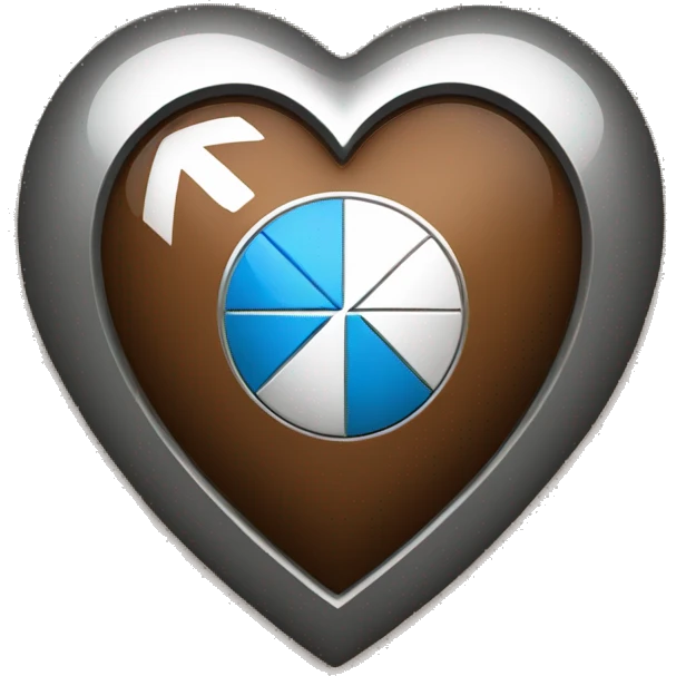 bmw logo in brown heart emoji