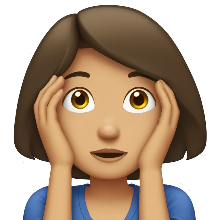 Brunette girl face palm emoji