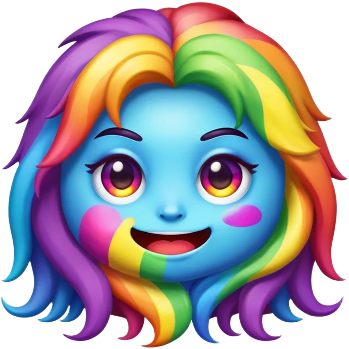 melted rainbow poop girl emoji monster emoji