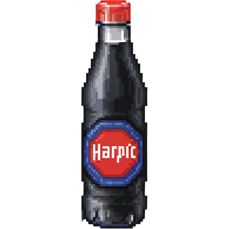 Harpic bottle with angled cap emoji
