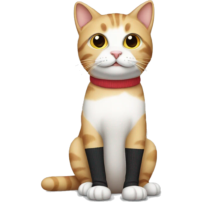 Cat wearing socks emoji