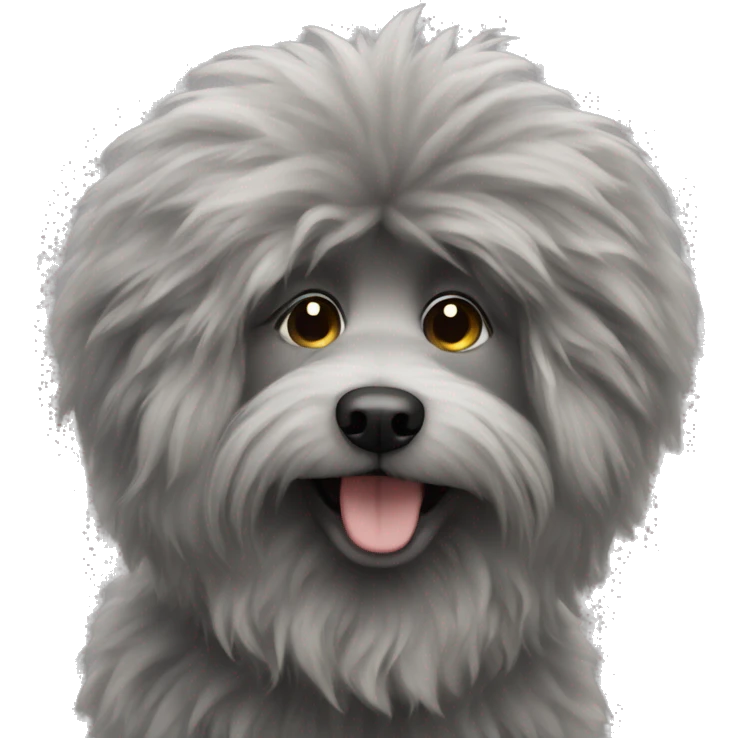 Grey fluffy dog emoji
