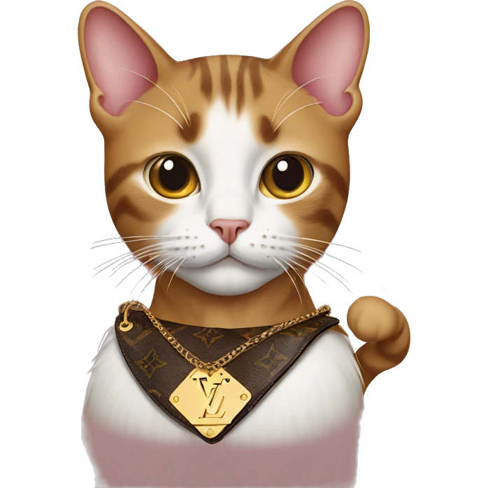 Cat wearing louis vuitton emoji