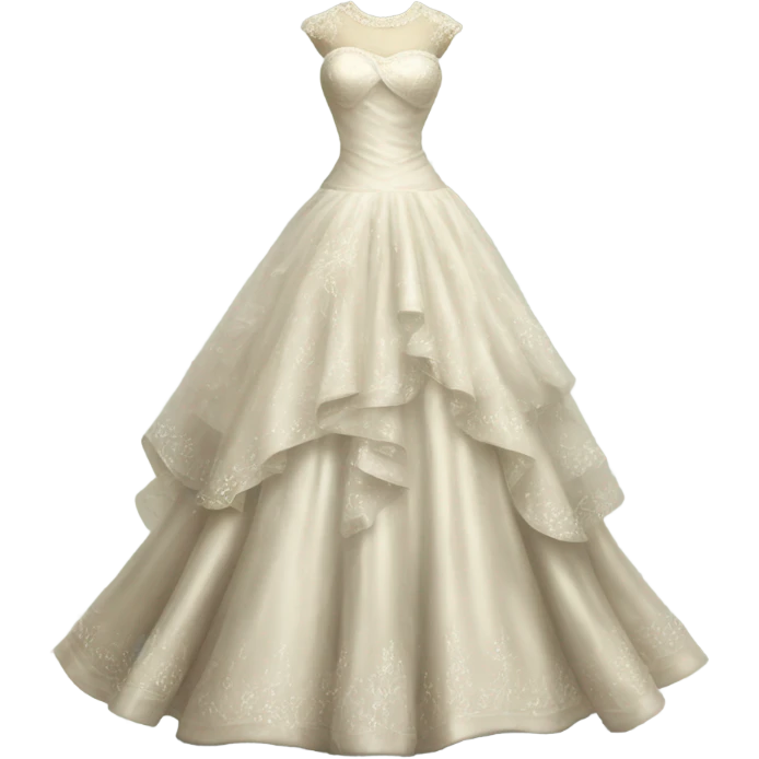 Hyper Realistic vintage Wedding dress displays emoji