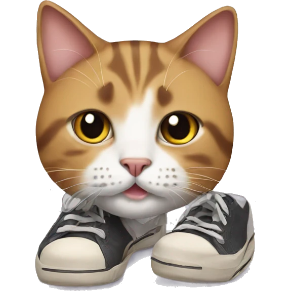 Cat with shoes emoji