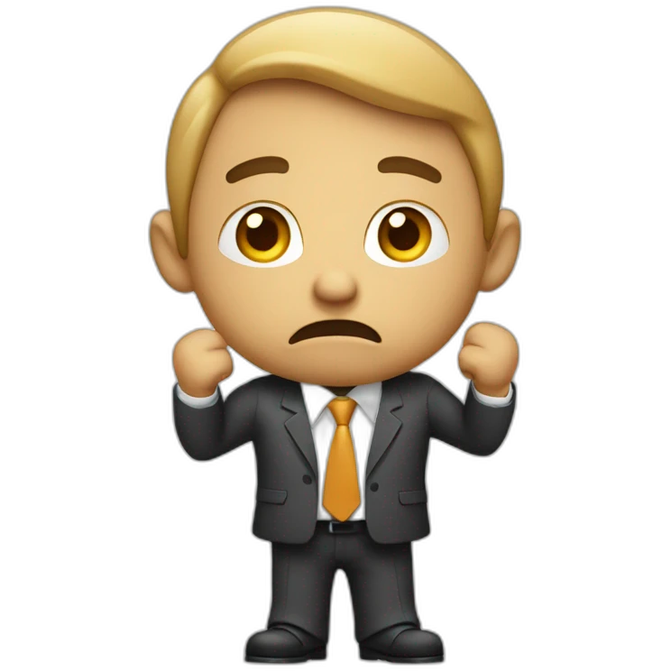 businessman scolding emoji