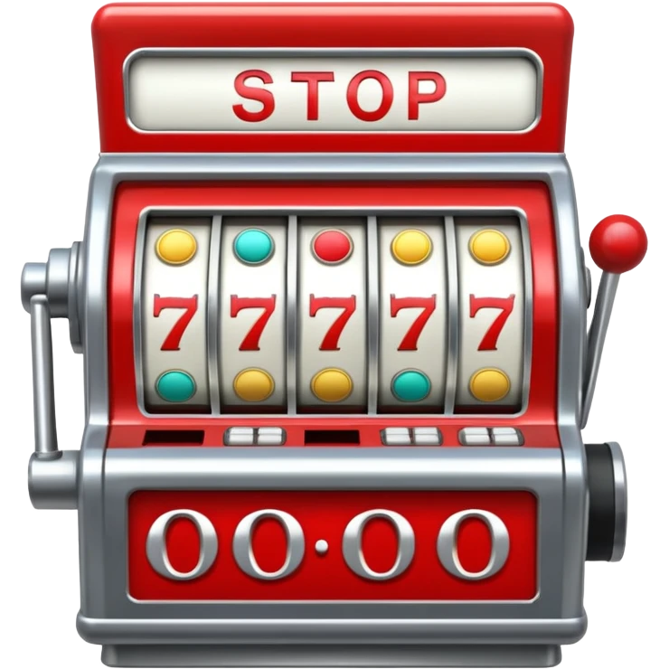Slot machine, classic, 5 reels, , nothing written on it, the stop symbols are 7s, but in order letters P, R, O, P, O emoji
