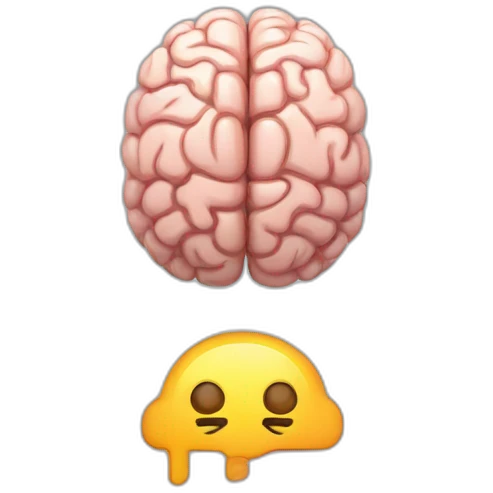 brain with an energy bar low battery emoji