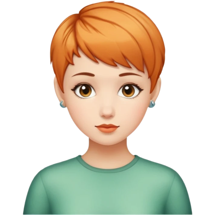 A girl with a pixie cut emoji