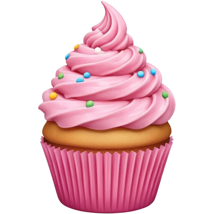 Cupcake with pink icing emoji