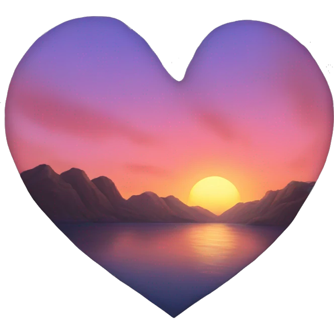 Sunset heart  emoji