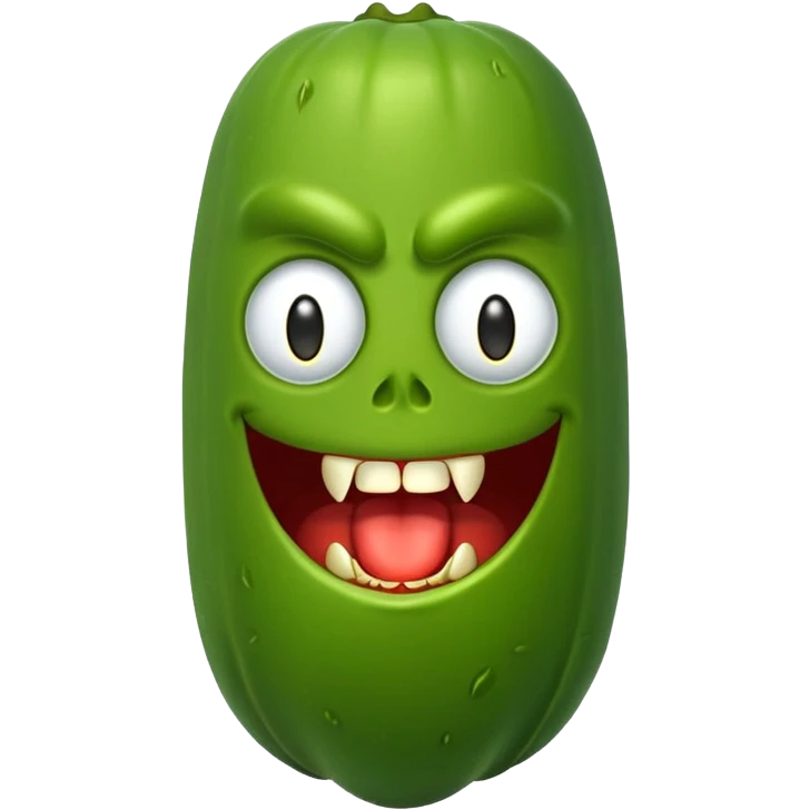 Vampire pickle emoji